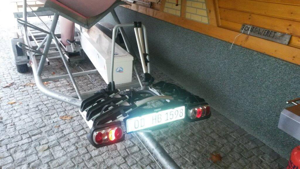 Fahrradträger für den H-Boot-Trailer
