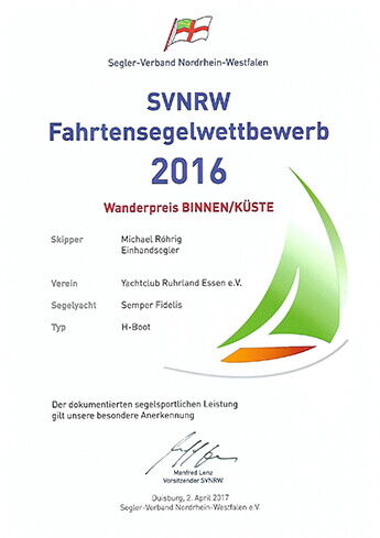 SVNRW Urkunde Fahrtensegeln 2017