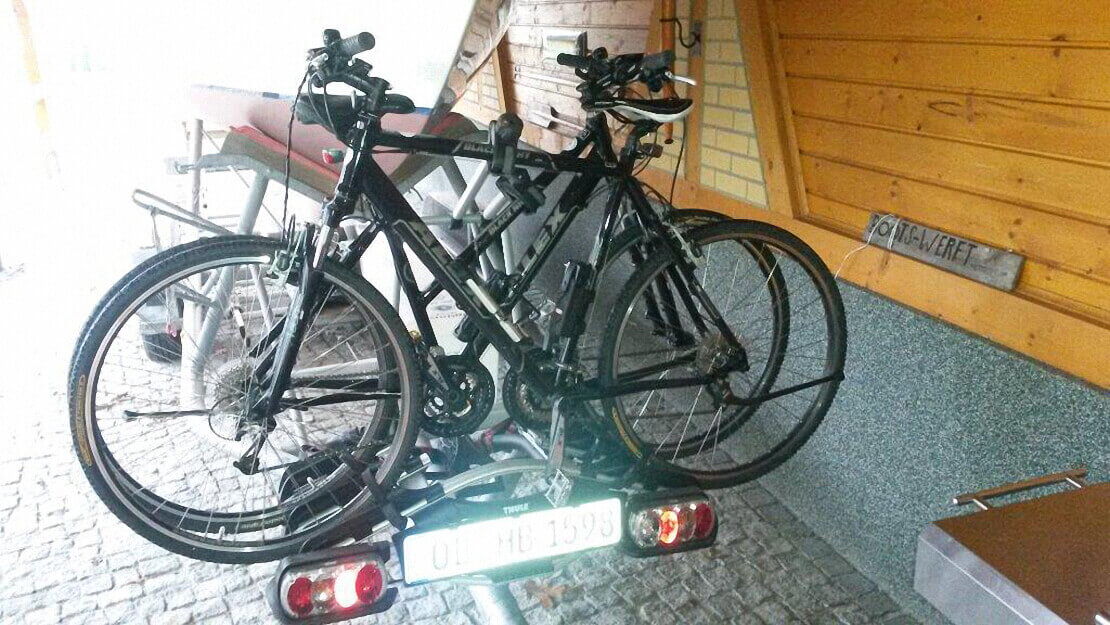 Fahrradträger für den H-Boot-Trailer