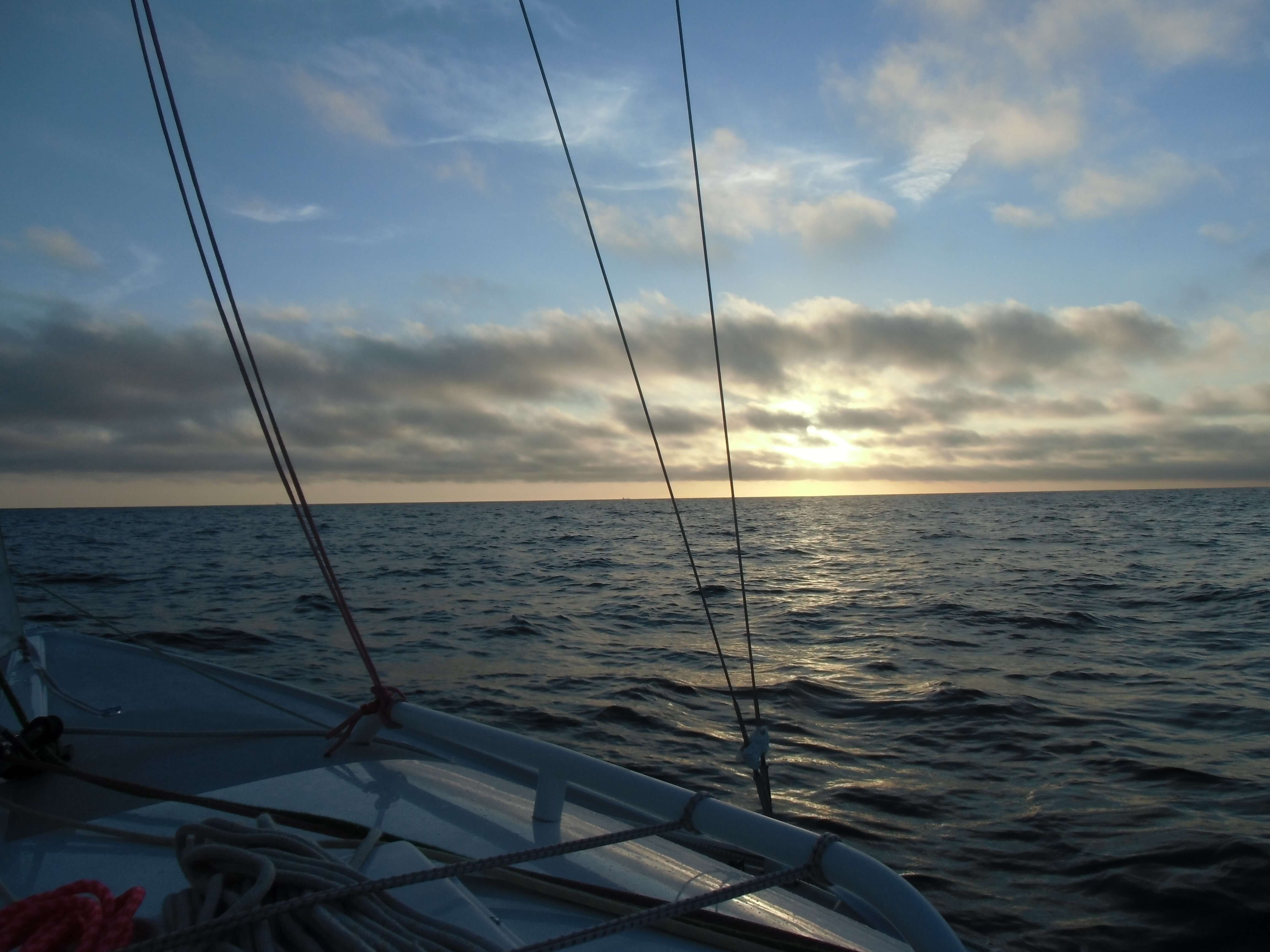 Trügerischer Abendhimmel am Starttag