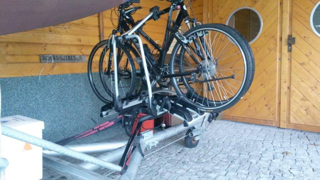 Fahrradträger für den H-Boot-Trailer