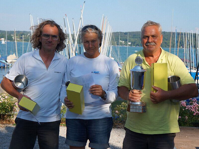 H-Boot Elfi Sommerpokal 2015 : Die glücklichen Gewinner: Thomas Kausen, Jani Funk und Dirk Stadler.