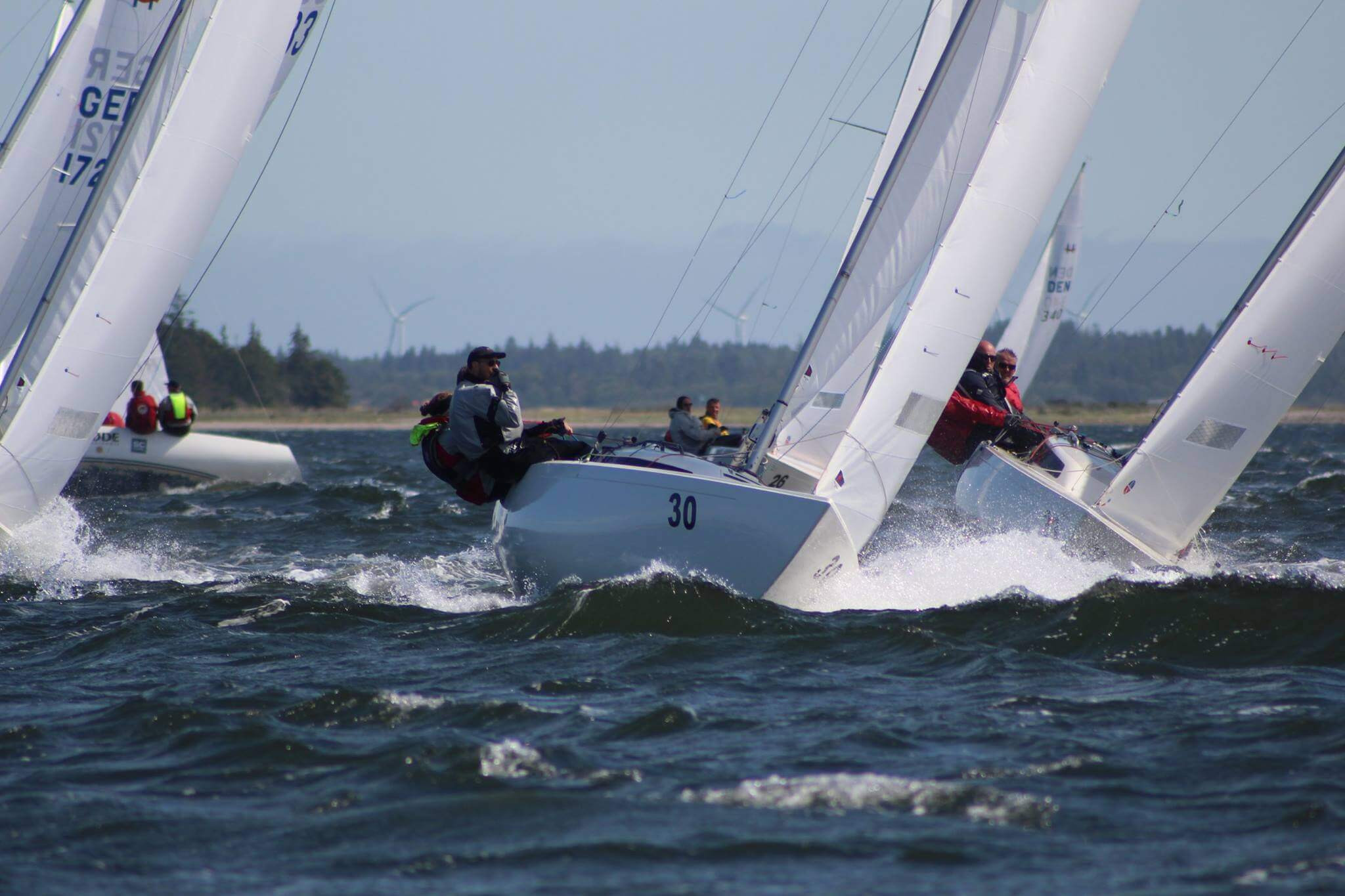 Herrliches Segeln bei gutem Wind.