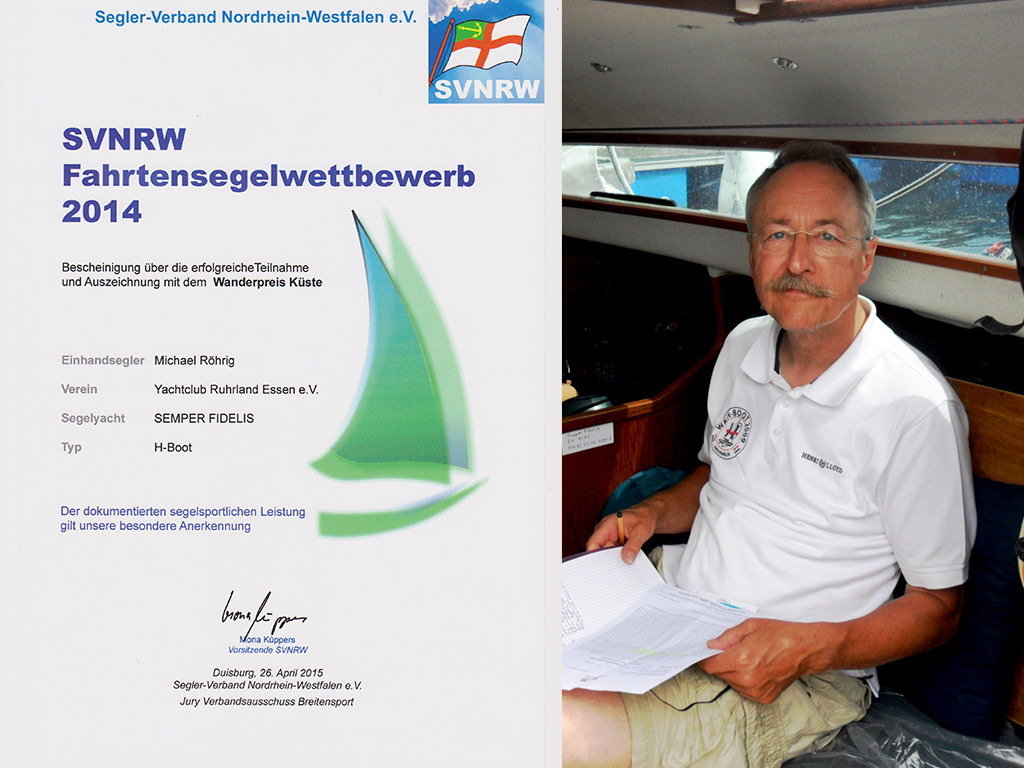 SVNRW Fahrtensegelwettbewerb 2014: Wanderpreis Küste.