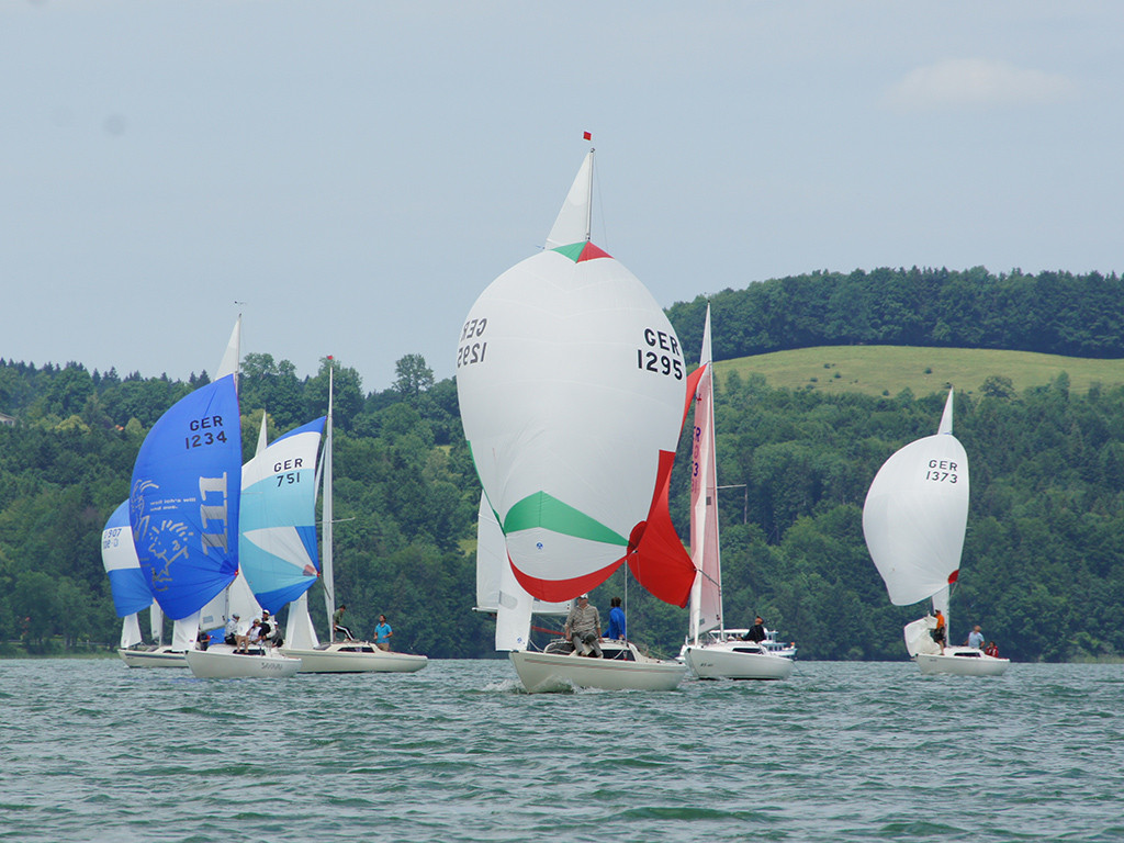 Perfekte Windbedingungen für 4 Wettfahrten am Samstag.