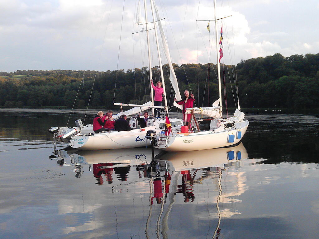Gemütliches Ankern am Vogelschutzgebiet.