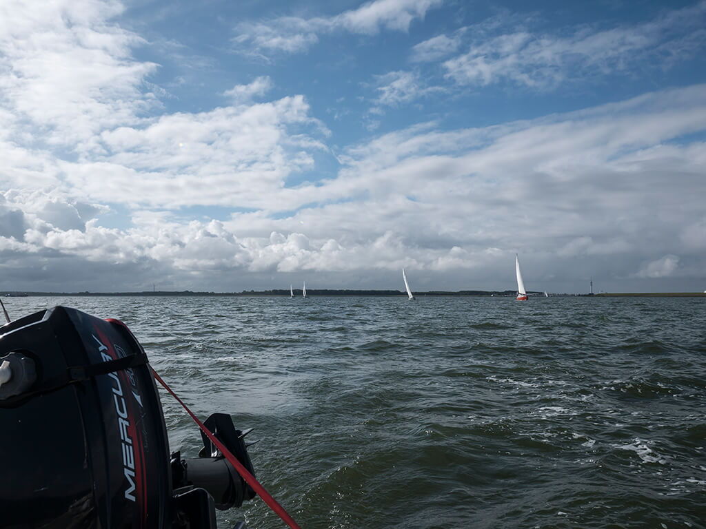 Die Flottille ist gestartet.