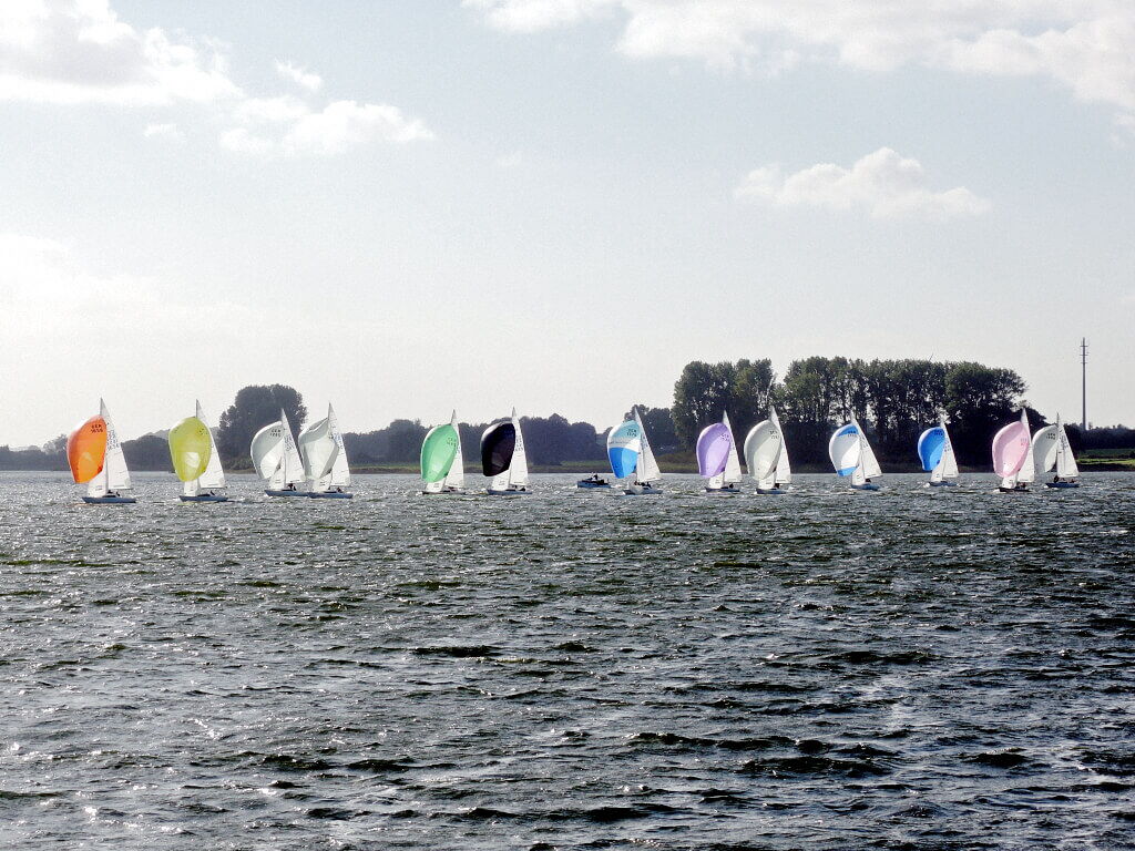 Segelspaß bei der Norddeutschen Meisterschaft der H-Boot an der Schlei.