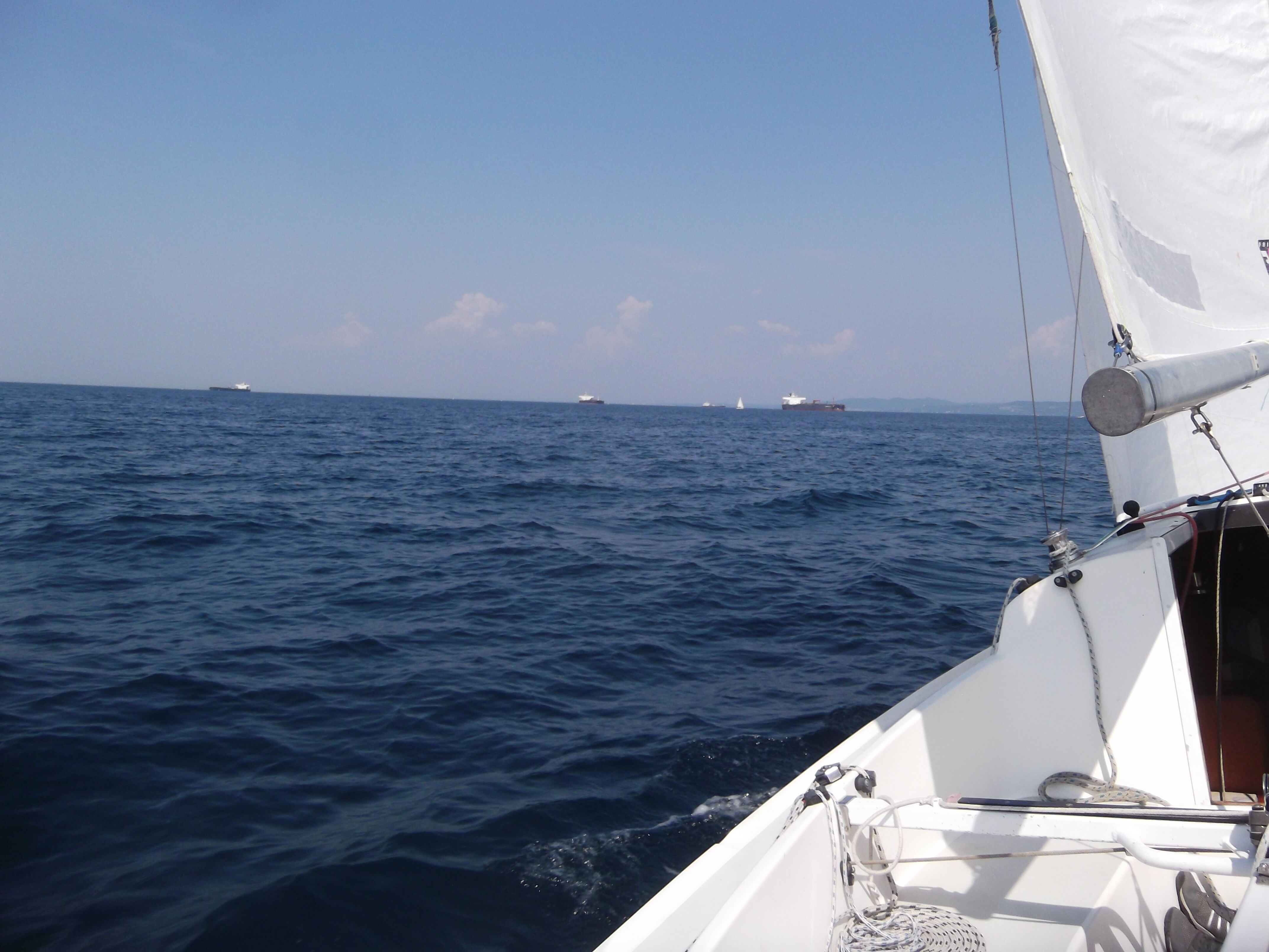 Triest : Im Berufsschiffsverkehr ist viel los.