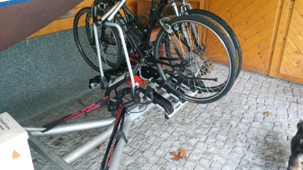 Fahrradträger für den H-Boot-Trailer
